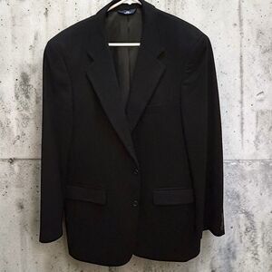 Brooks Brothers 346 Mens Black 100% Cashmere Blazer Jacket 43L Vintage Coat